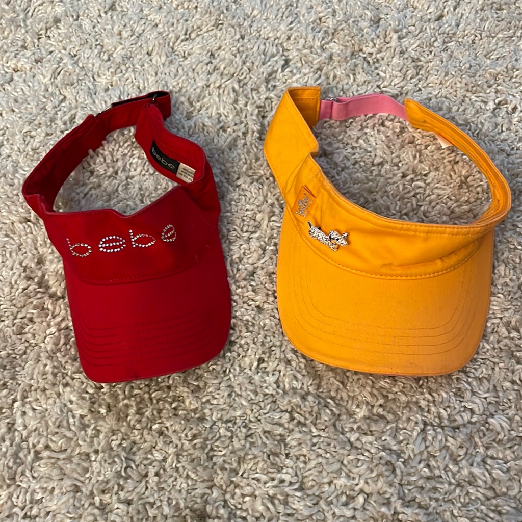 Bebe And Orange Visors Cotton